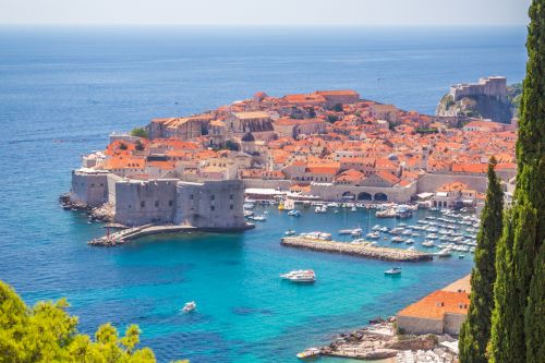 Aerial view Dubrovnik Croatia