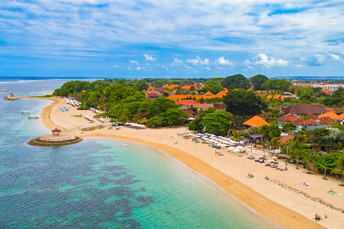 Aerial view of Sanur beach 1