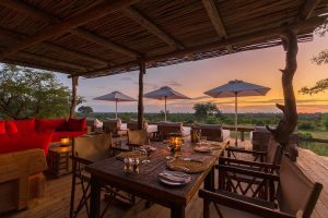 Baobab Ridge dining area sunset 300x200 1