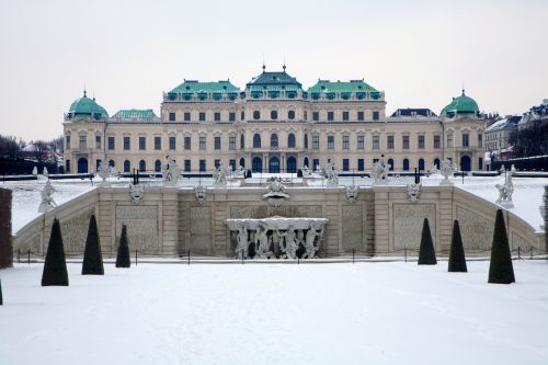 Belvedere Palace Winter Vienna