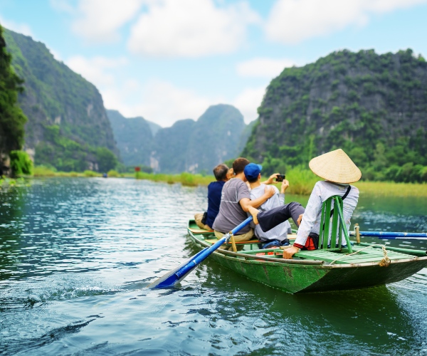 Boat tour through Ninh Binh