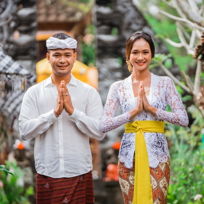 Friendly Balinese people