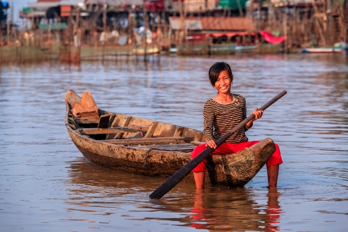 Friendly locals smiles Tonle Sap Siem Reap