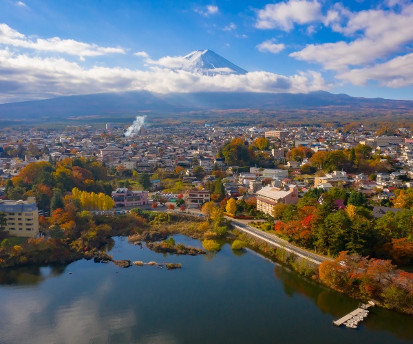 Fuji Kawaguchiko Japan from above