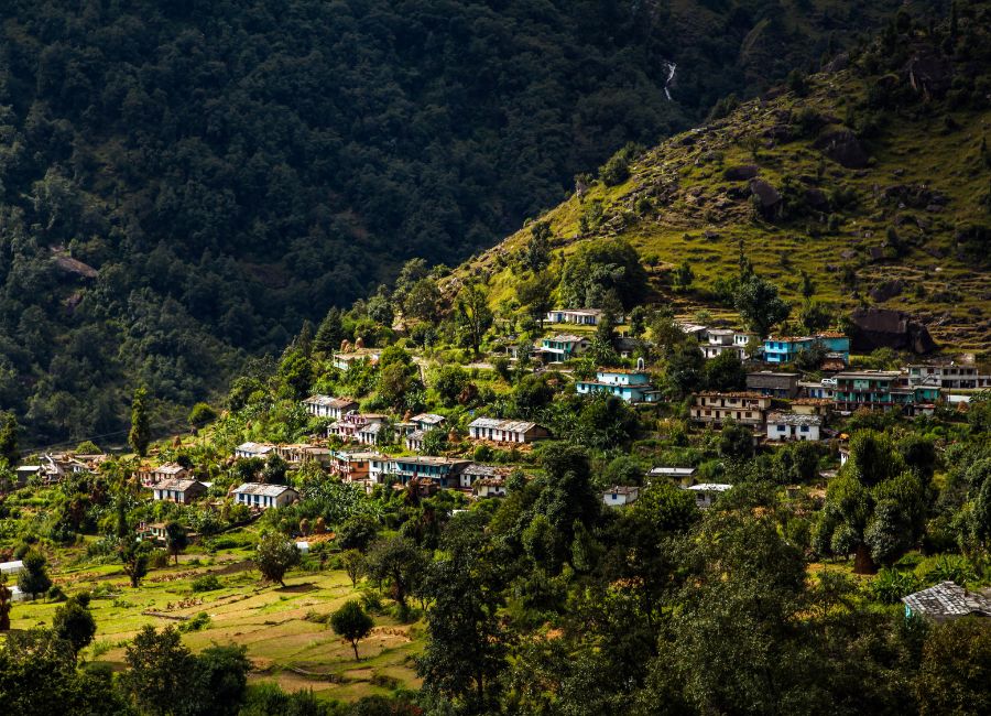 Himalayan village, Uttrakhand, India