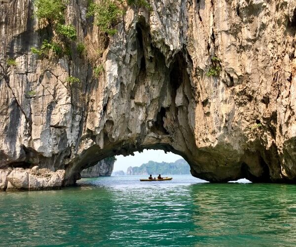 Kayaking in Bai Tu Long Bay Vietnam