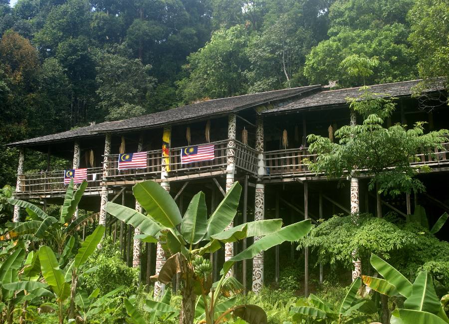 Longhouse in Sarawak Borneo