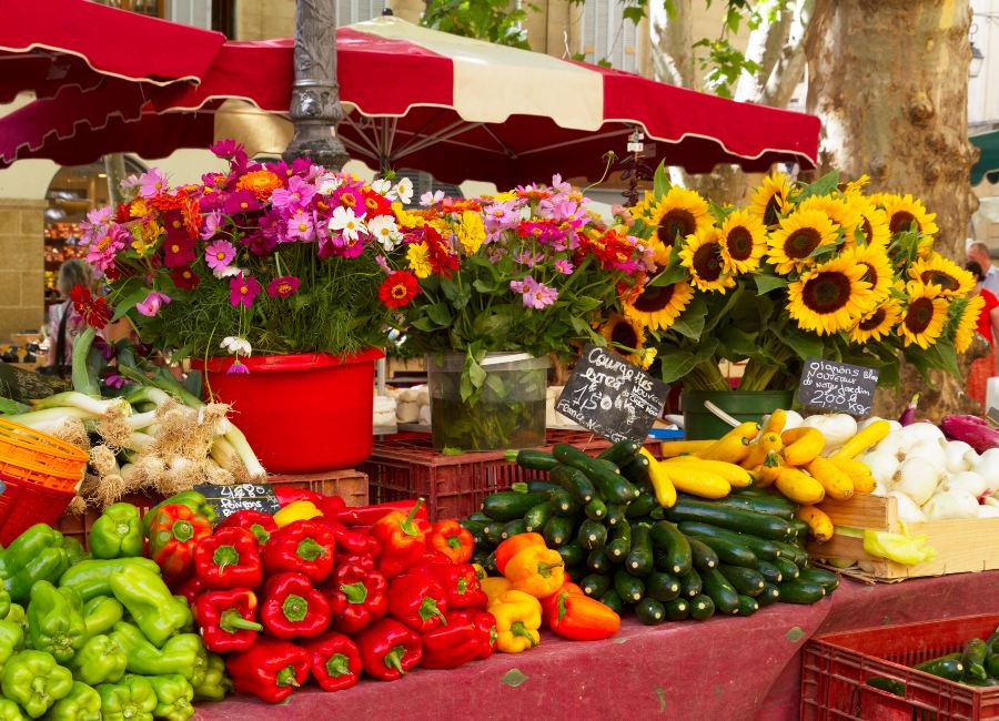 Market in Aix en Provence France