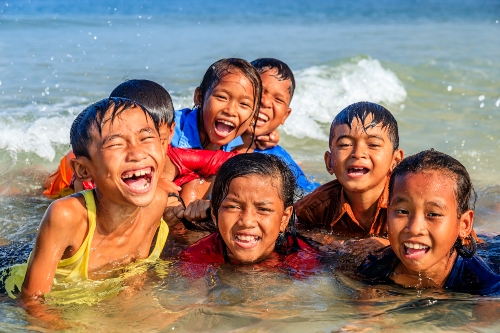 Misc children smiles beach 1