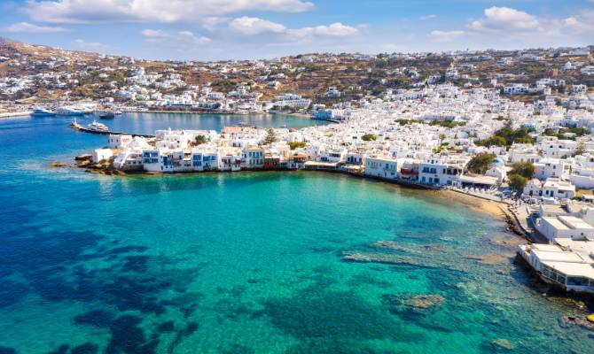 Mykonos from Above