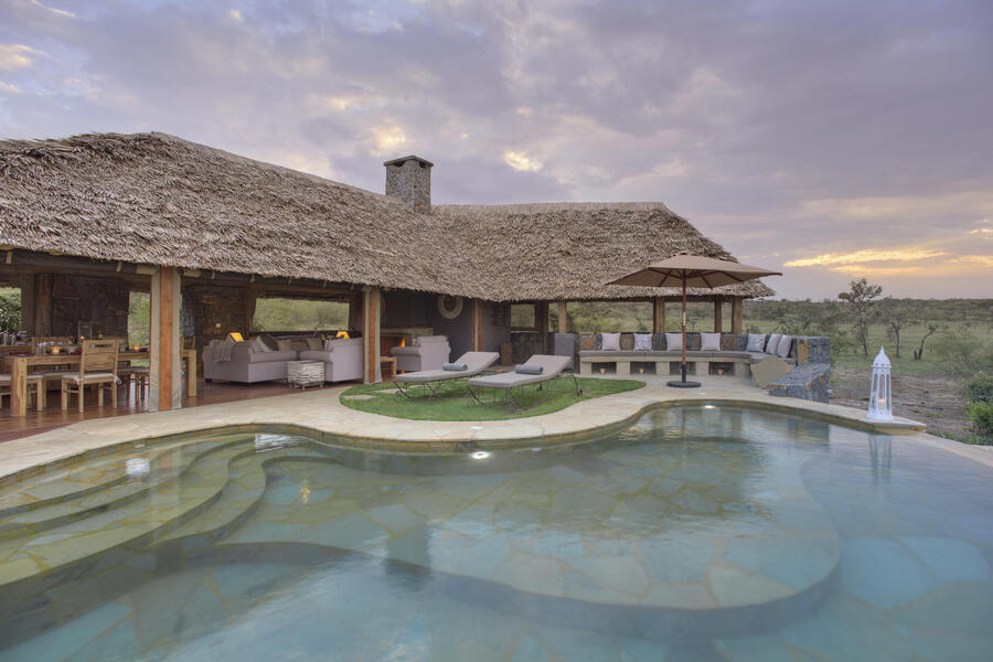 Naboisho Camp Swimming Pool at sunset 1