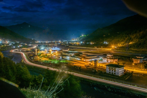 Paro airport night