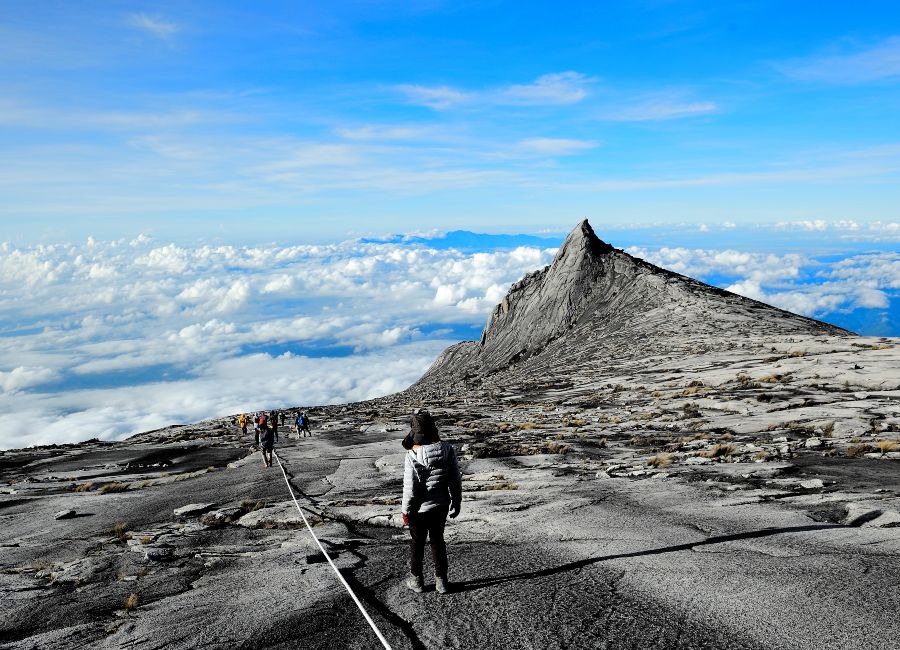 Peak of Mt Kinabalu Borneo