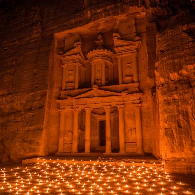 Petra at night