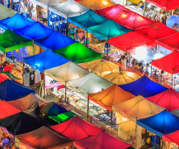 Ratchada train night market Bangkok