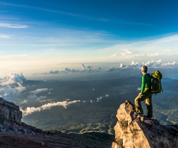 View over Mount Agung hiking