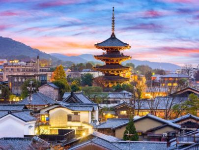 View over old Kyoto Listing Box